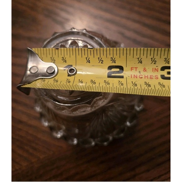 KIG Indonesia‎ Clear Glass Custard Bowl Embossed Scallop Rim Tulip Shaped Lot 2 - Picture 6 of 10